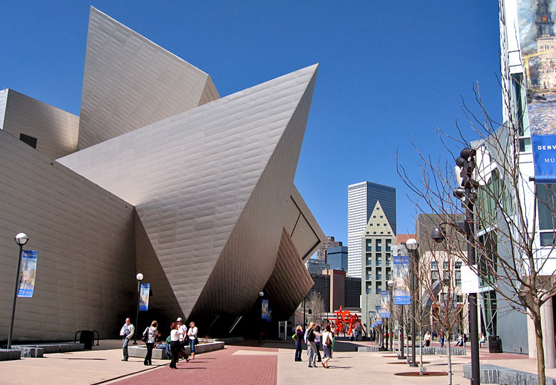 The Denver Art Museum right in the centre of the city