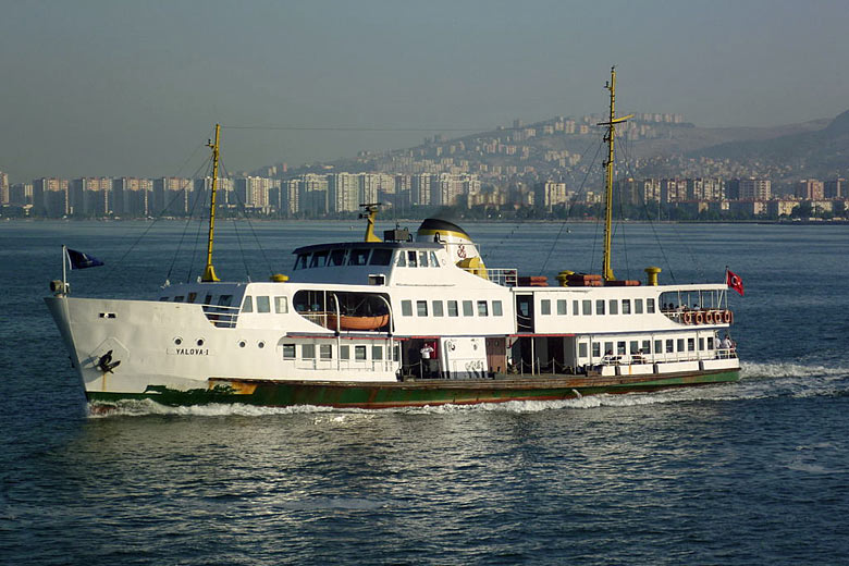 Ferry ride across the bay in Izmir, Turkey