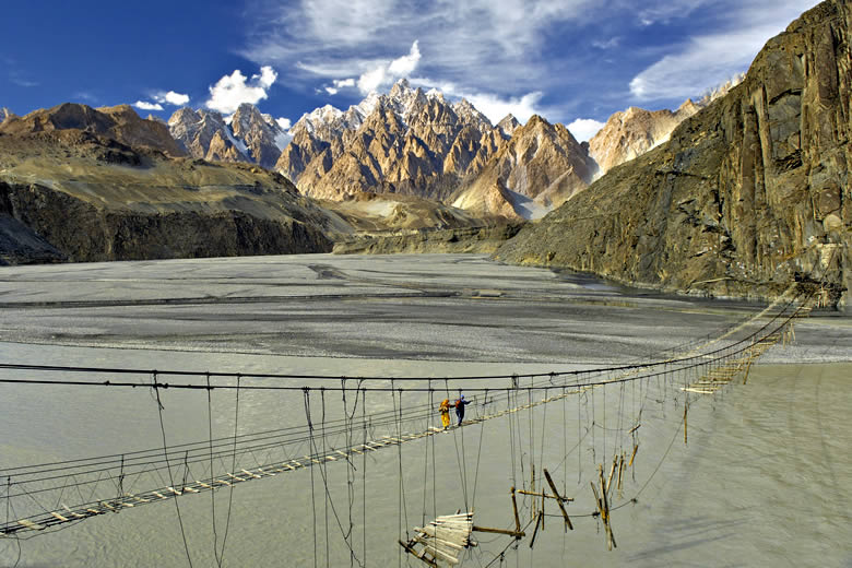 Hussaini Suspension Bridge, Hunza, Gilgit-Baltistan, Northern Pakistan