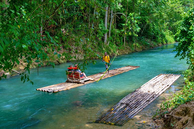 Bamboo rafting in Jamaica