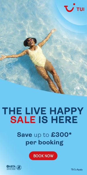TUI LIVE HAPPY SALE: Save up to £300 per booking