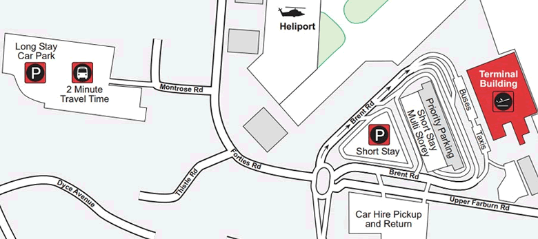 Aberdeen Airport parking map