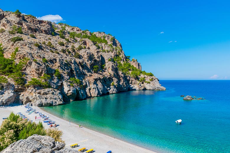 The calm waters off Achata Beach, Karpathos The calm waters off Achata Beach, Karpathos