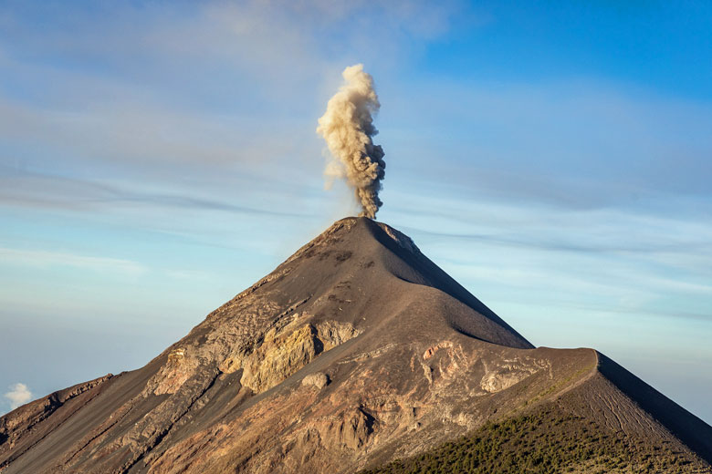 The puffing peak of Volcán de Fuego, Guatemala © Bella Falk