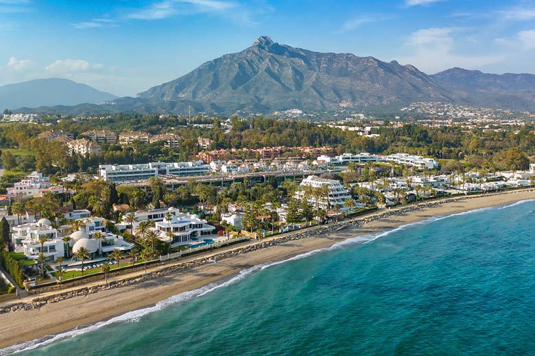 Between mountain and beach, the popular resort of Marbella