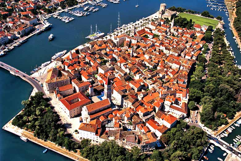 Aerial view of the historic island of Trogir © Damir Fabijanic - Croatian Tourist Board