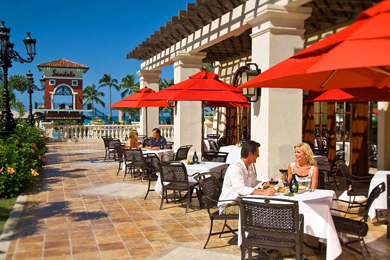 Dining al fresco at Sandals Grande Antigua