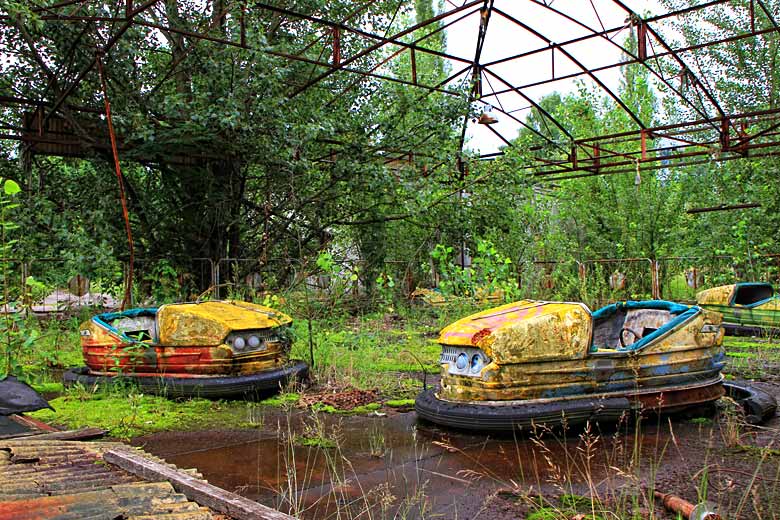 Abandoned amusement park near Chernobyl, Ukraine - photo courtesy of publicdomainpictures.net