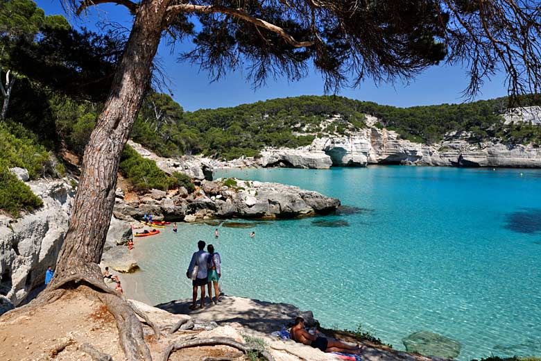 Checking out Cala Mitjana, Menorca, Balearic Islands © Stuart Black - Alamy Stock Photo