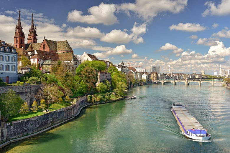 Basel Cathedral and the Rhine River, Switzerland