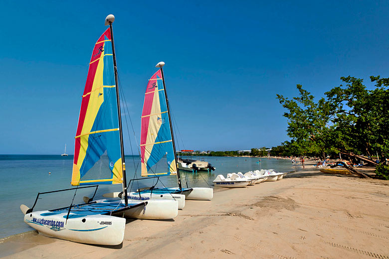 On the beach at Club Hotel Riu Negril, Jamaica