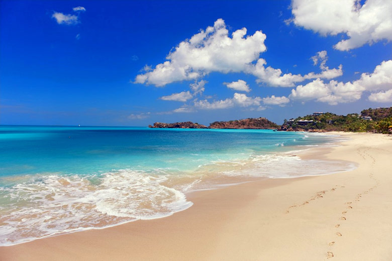 One of many beautiful beaches on Antigua