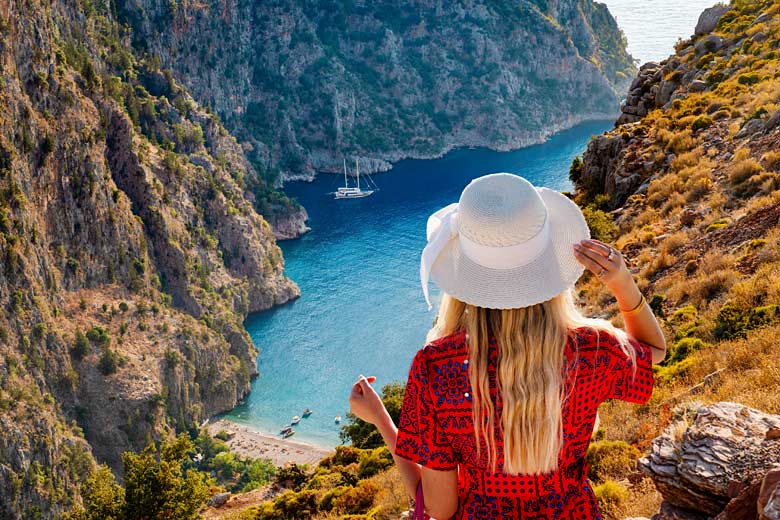 The steep-sided Butterfly Valley near Oludeniz The steep-sided Butterfly Valley near Oludeniz