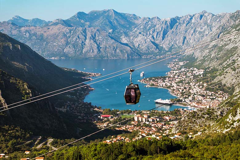 The new two-mile-long Mount Lovcen cable car