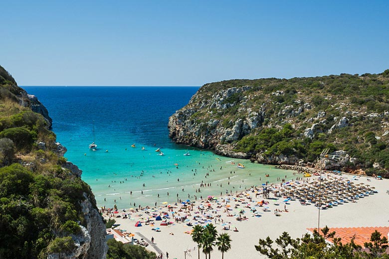 The beach at Cala en Porter on Menorca's south coast, Balearic Islands © Luis Cagiao - Fotolia.com