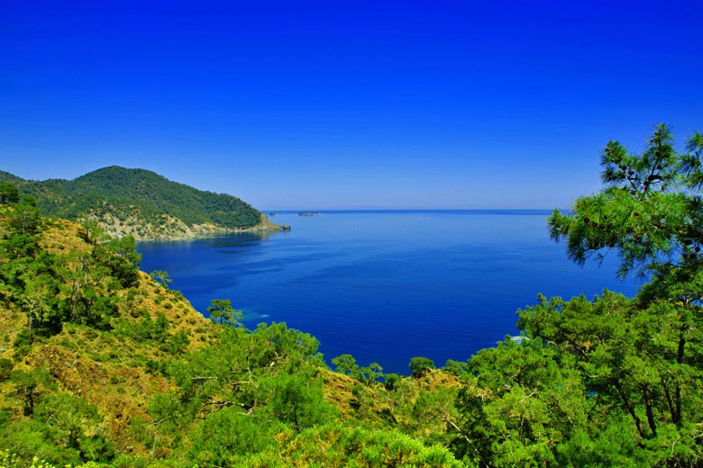 Calm blue sea in southern Turkey