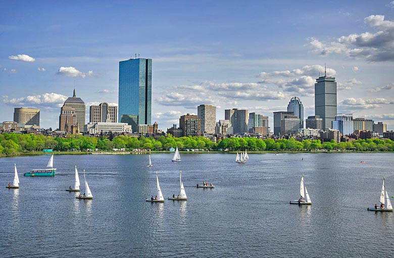 The Charles River Basin, Boston - photo courtesy of Massachusetts Office of Travel & Tourism