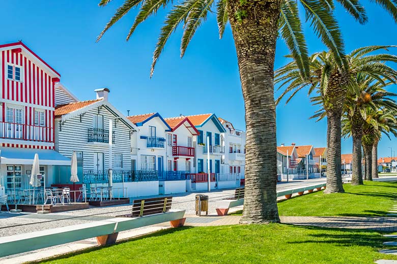 See the beachfront houses at Costa Nova