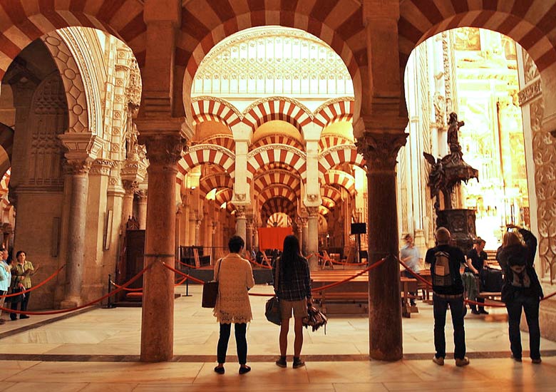 The cathedral in Córdoba, built inside the old Grand Mosque
