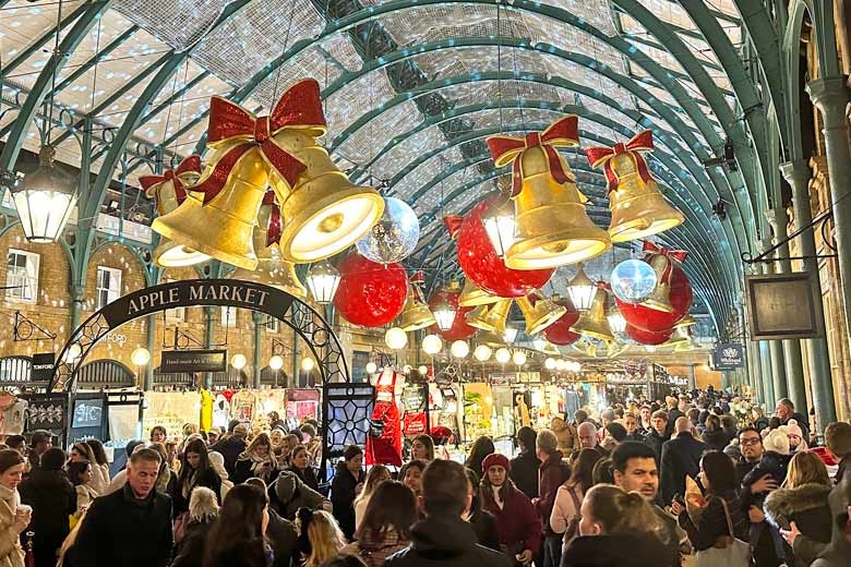 Unmistakable big bells of Christmas in Covent Garden