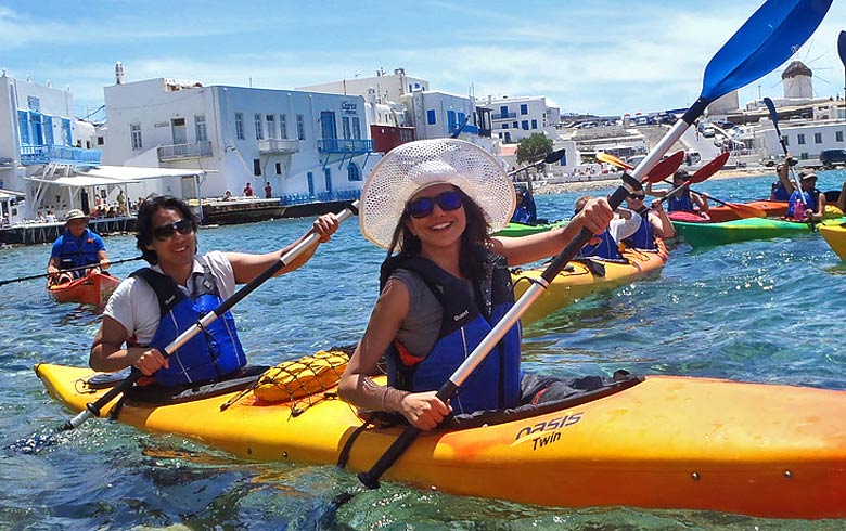 Day out kayaking in Mykonos
