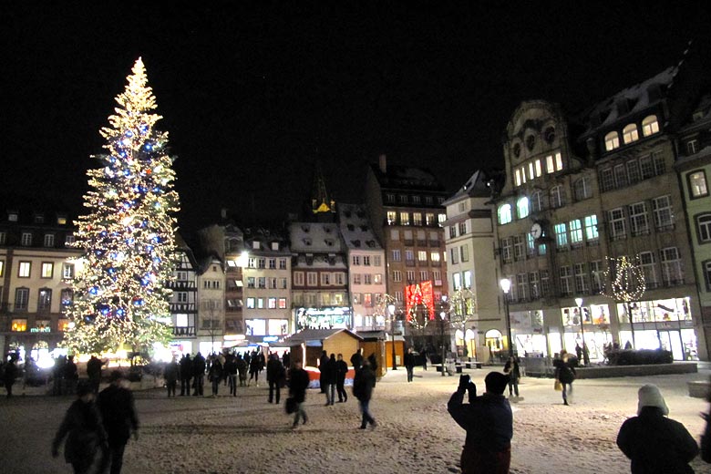 December Christmas market in Strasbourg, France