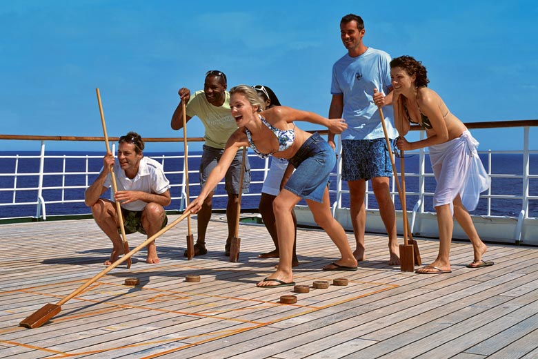 Deck shuffleboard on the Oriana cruising in the Caribbean - photo courtesy of P&O Cruises