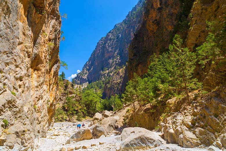 Descending the Samaria Gorge in Crete