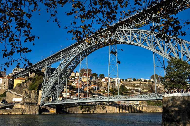 The landmark Luís I Bridge in Porto