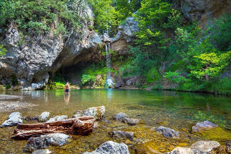 Cool off in Drymonas Waterfall, Evia Cool off in Drymonas Waterfall, Evia