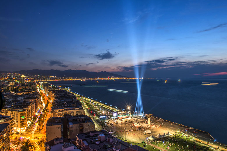 Dusk on Izmir's waterfront, Turkey