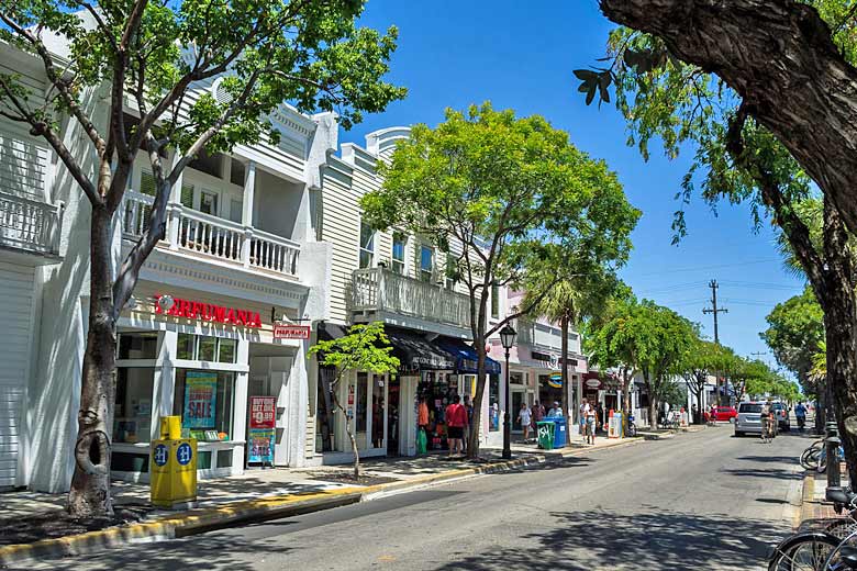 Duval Street in the centre of Key West, Florida