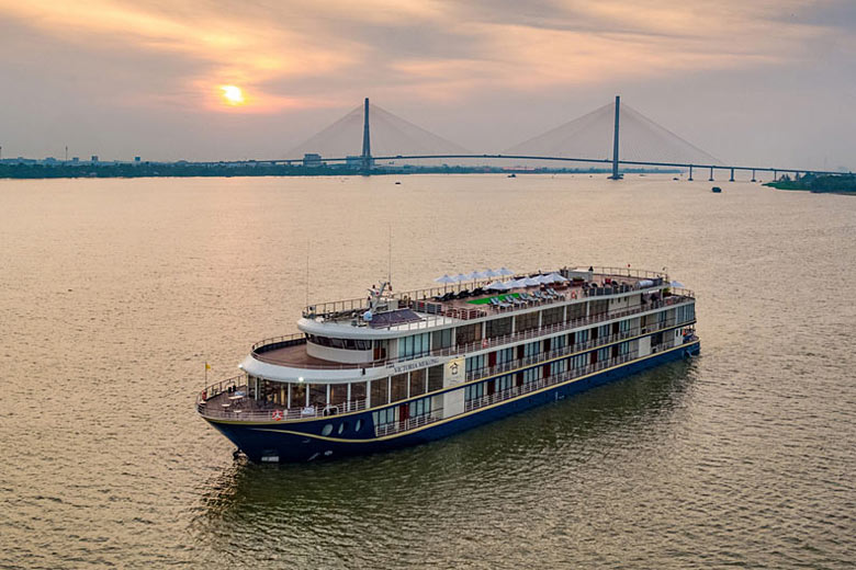 Cruise ship Victoria Mekong at Can Tho on the Mekong River - photo courtesy of Victoria Mekong Cruises