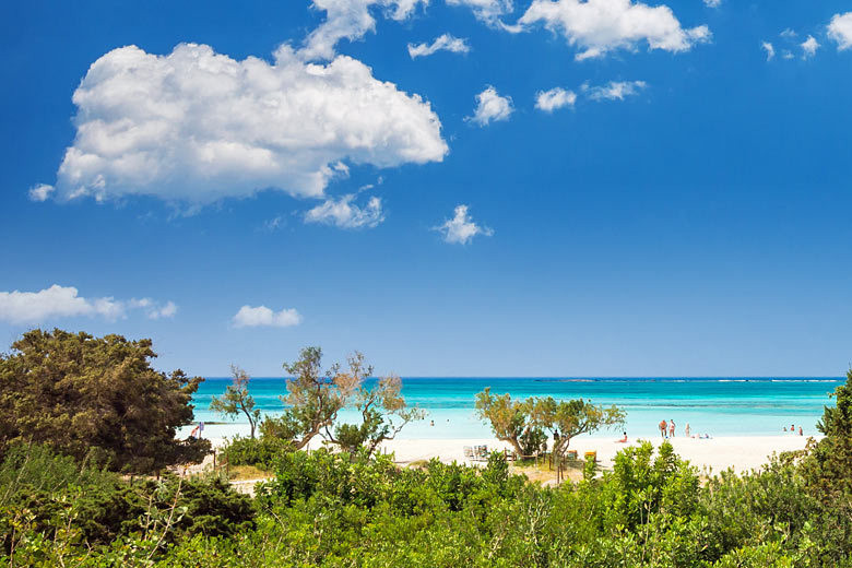 Iconic Elafonisi Beach on the southwest coast of Crete