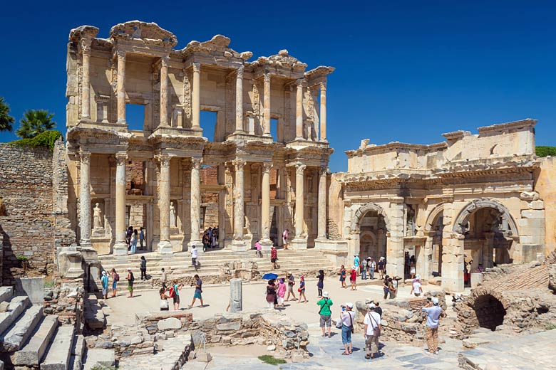 Visiting the ruins of Ephesus in Turkey