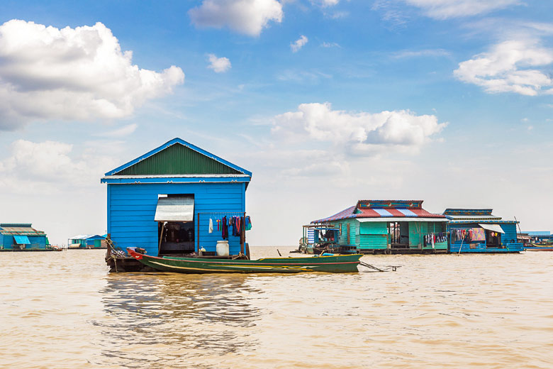 Floating village on Tonle Sap Lake