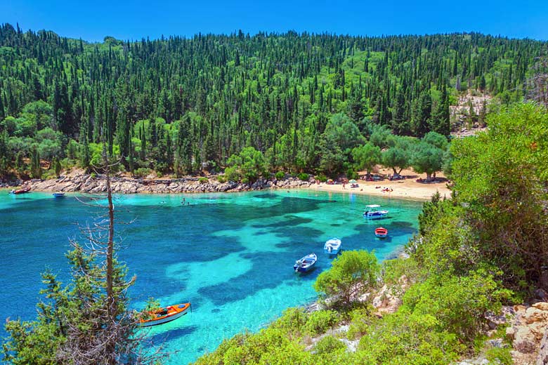 Delightful Foki Beach, just outside Fiskardo