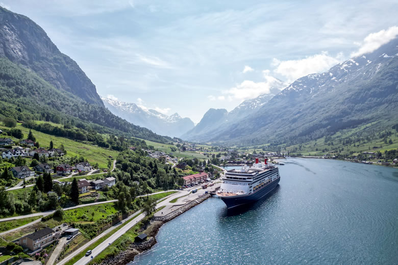 The fleet's flagship, Bolette in Olden, Norway