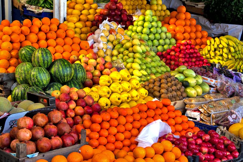 Fruit on display in Bodrum market © Alex Berger - Flickr Creative Commons