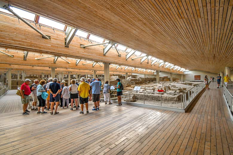 See the remains of the ancient Minoan city, Akrotiri, Santorini