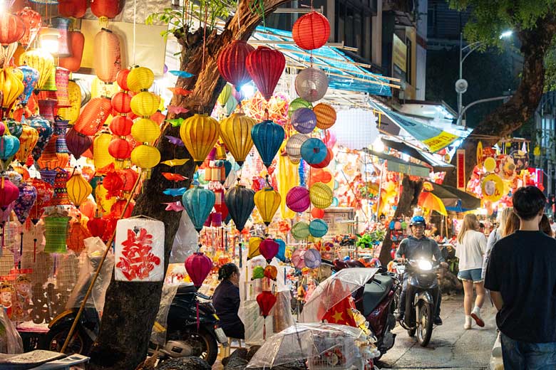 Colourful Hang Ma Street Market