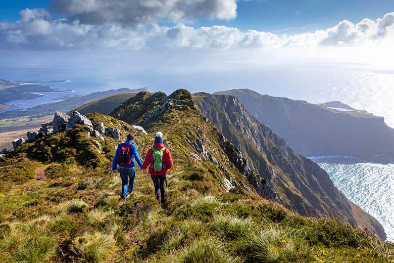 The challenging One Man's Pass on Slieve League © Paul Lindsay - courtesy of Tourism Ireland