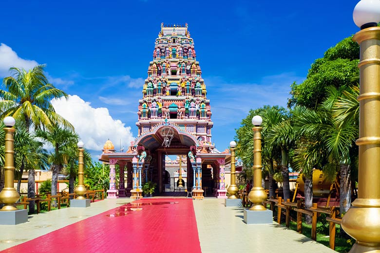 The colourful Kaylasson Temple, Port Louis