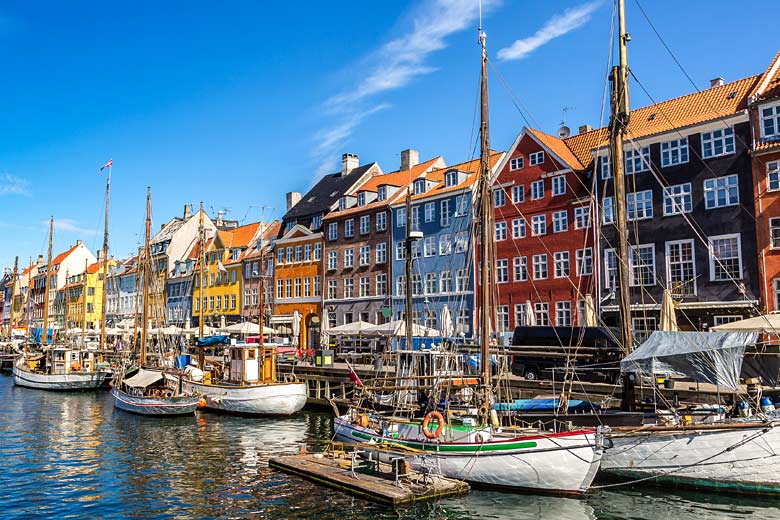 The historic 17th-century waterfront of Copenhagen