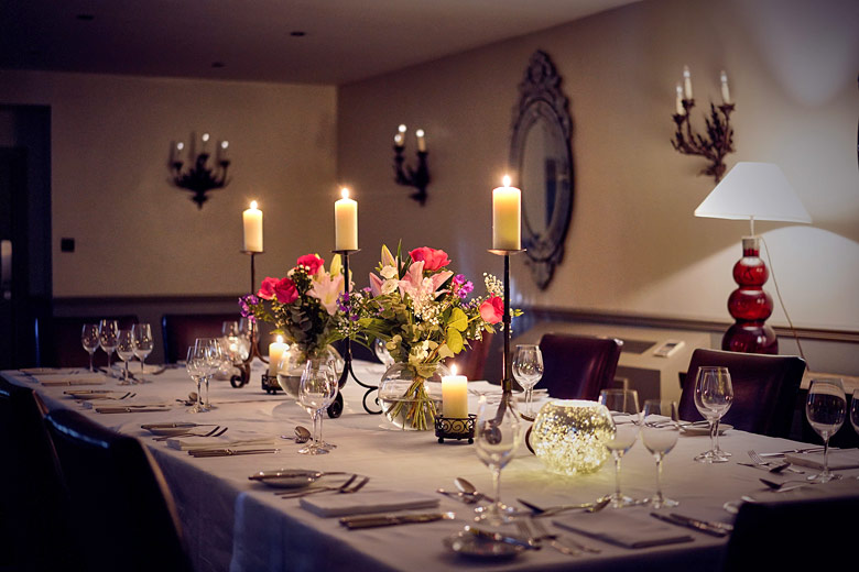 Dining room at the the Hotel du Vin in Henley-on-Thames