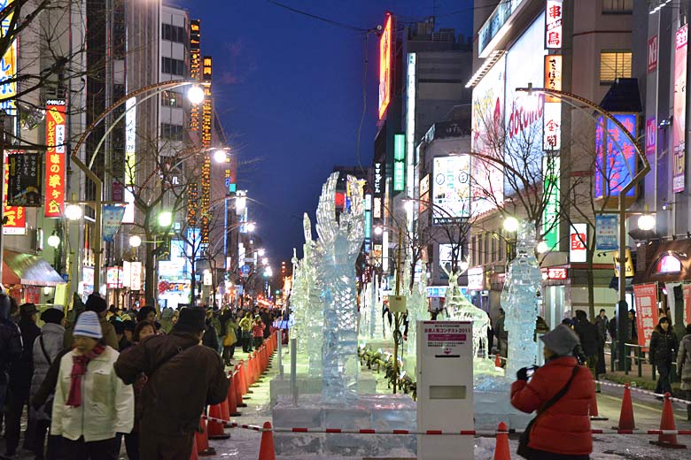 Ice sculptures at the Sapporo Snow Festival - photo courtesy of Sapporo Tourist Association