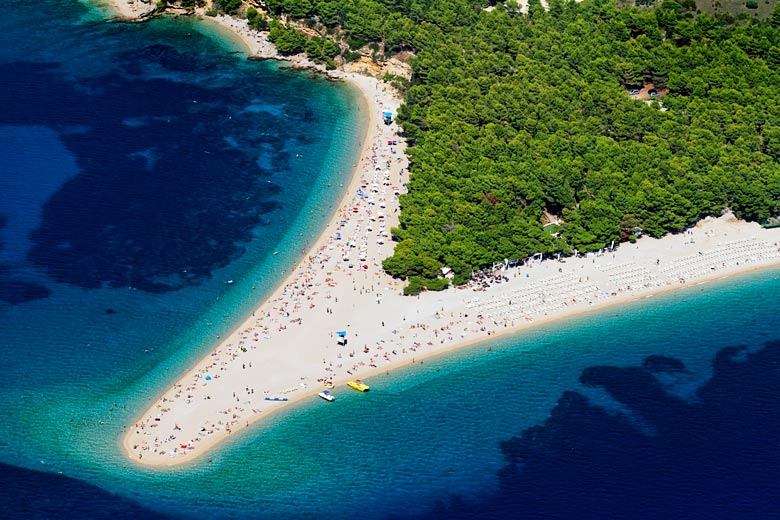 Popular, sometimes overcrowded, Zlatni Rat, Brac Popular, sometimes overcrowded, Zlatni Rat, Brac