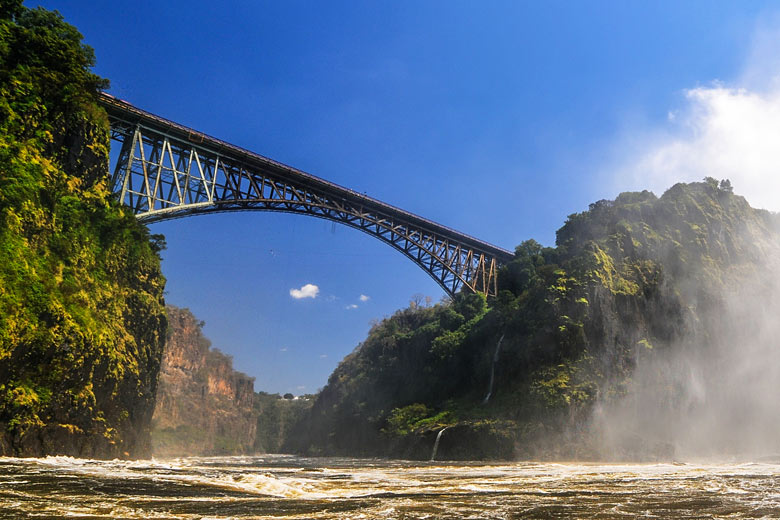 The impressive Victoria Falls Bridge, Zimbabwe