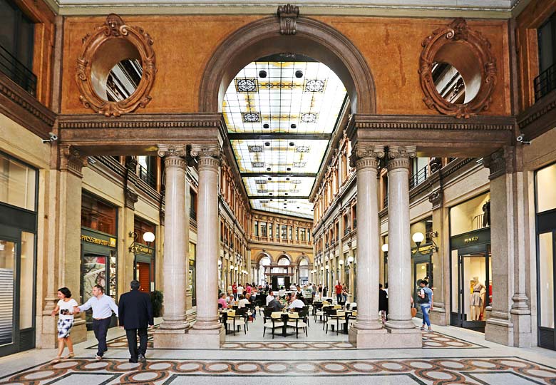 The ornate covered Galleria Alberto Sordi arcade The ornate covered Galleria Alberto Sordi arcade