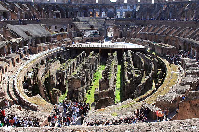 Interior of the Colosseum in Rome